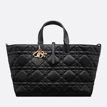 DIOR / LARGE DIOR TOUJOURS BAG Black Macrocannage Calfskin M2820OSHJ_M900